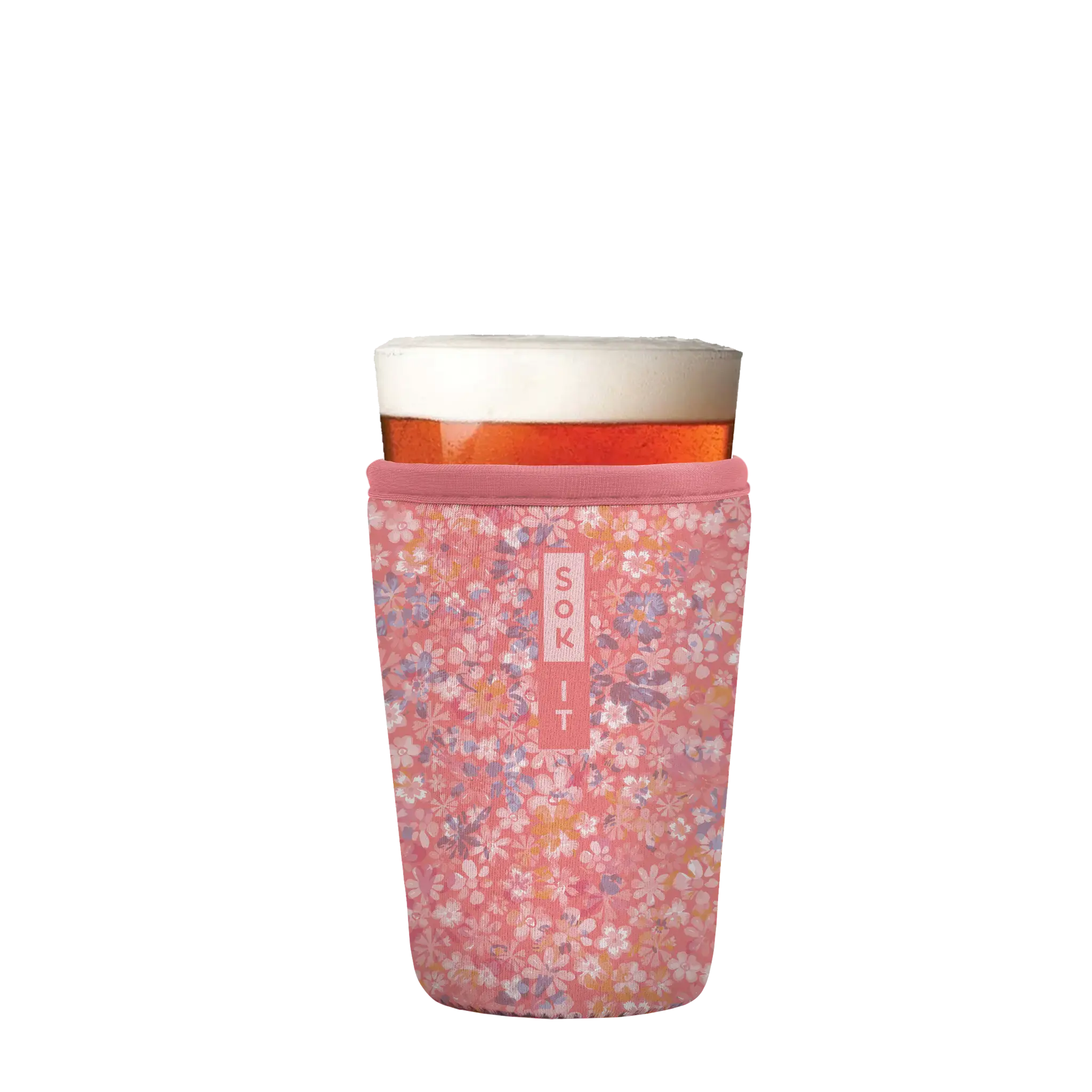 PintGlassSok - Blushing Blooms