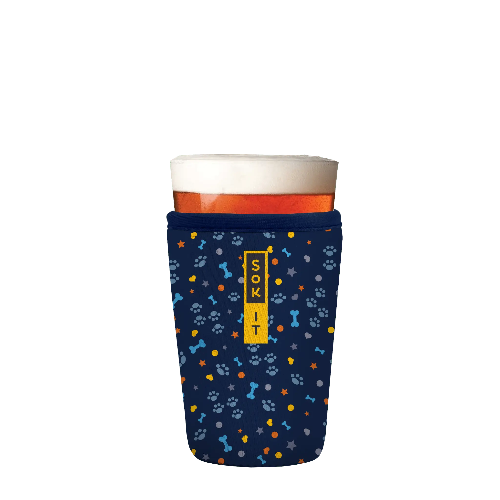 Sok-It PintGlassSok - Paws & Bones 16-Pint-Glass 16.99 PintGlassSok-Animal Prints