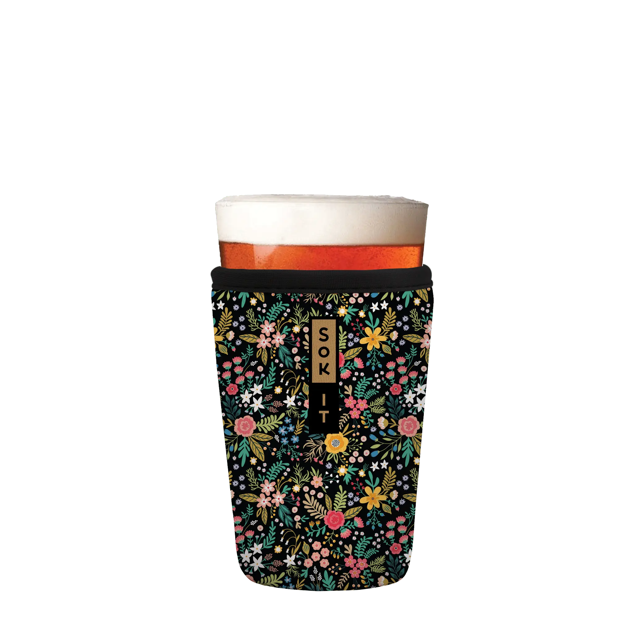 Sok-It PintSok - Black English Garden Picnic 16oz-Pint-Glass 16.99 PintGlassSok-FW Floral