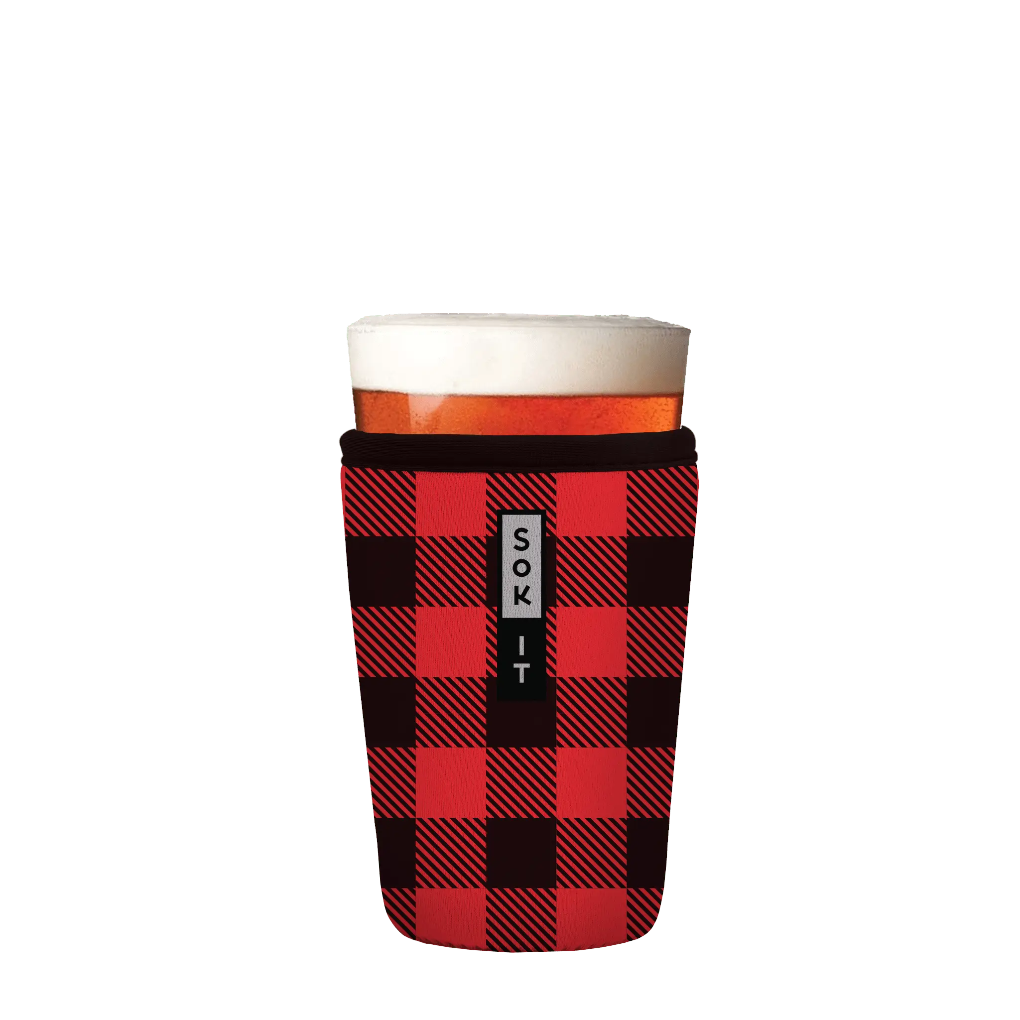 Sok-It PintSok - Buffalo Check 16oz-Pint-Glass 16.99 PintGlassSok-Winter Holiday