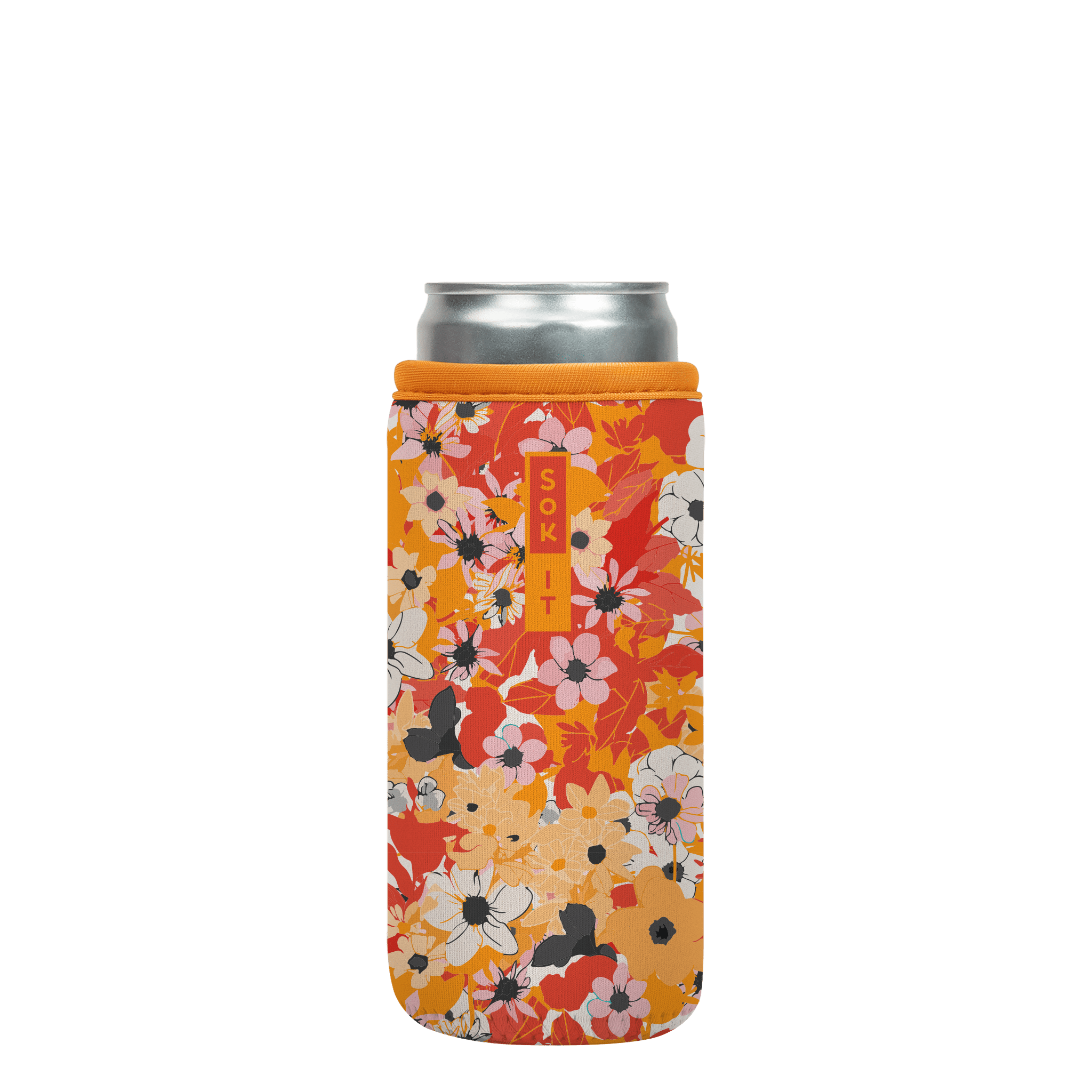 CanSok-Floral 12oz Slim Can 