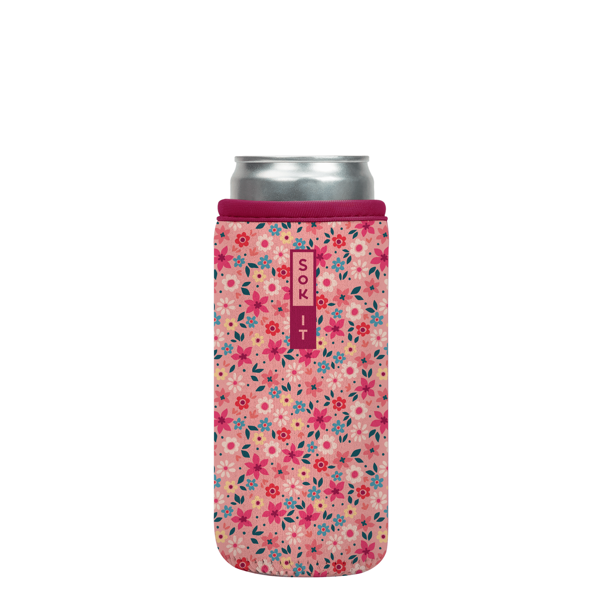CanSok-Floral Spring Bouquet 12oz Slim Can