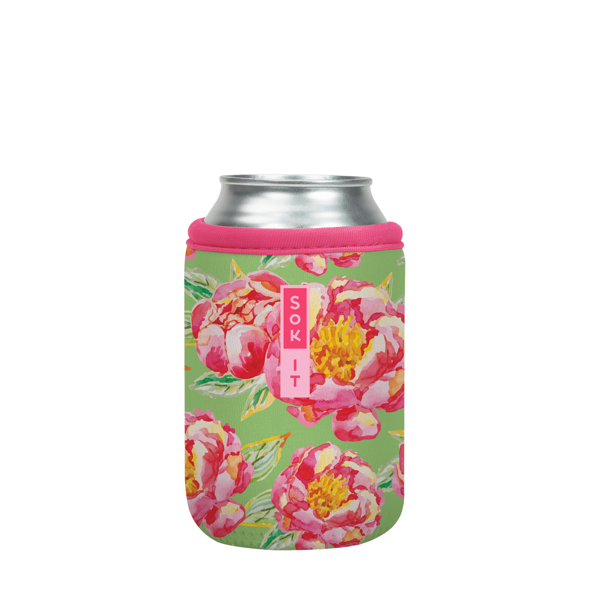 CanSok Pink Peonies 12oz Can