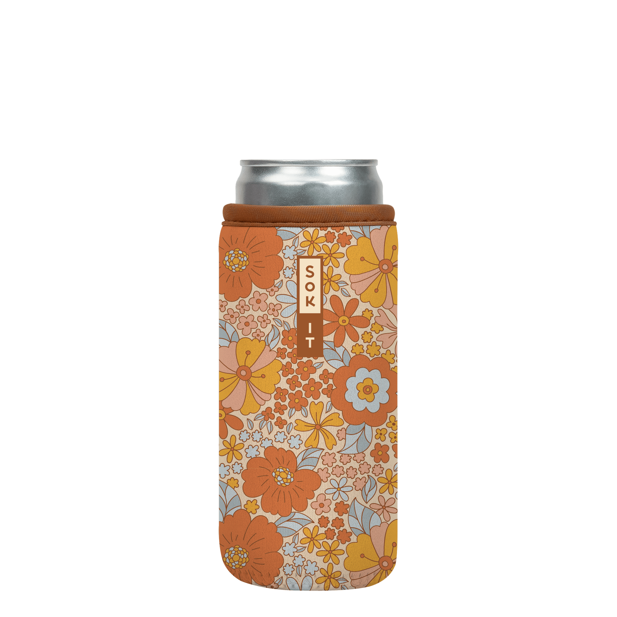 CanSok Flower Power 12oz Slim Can