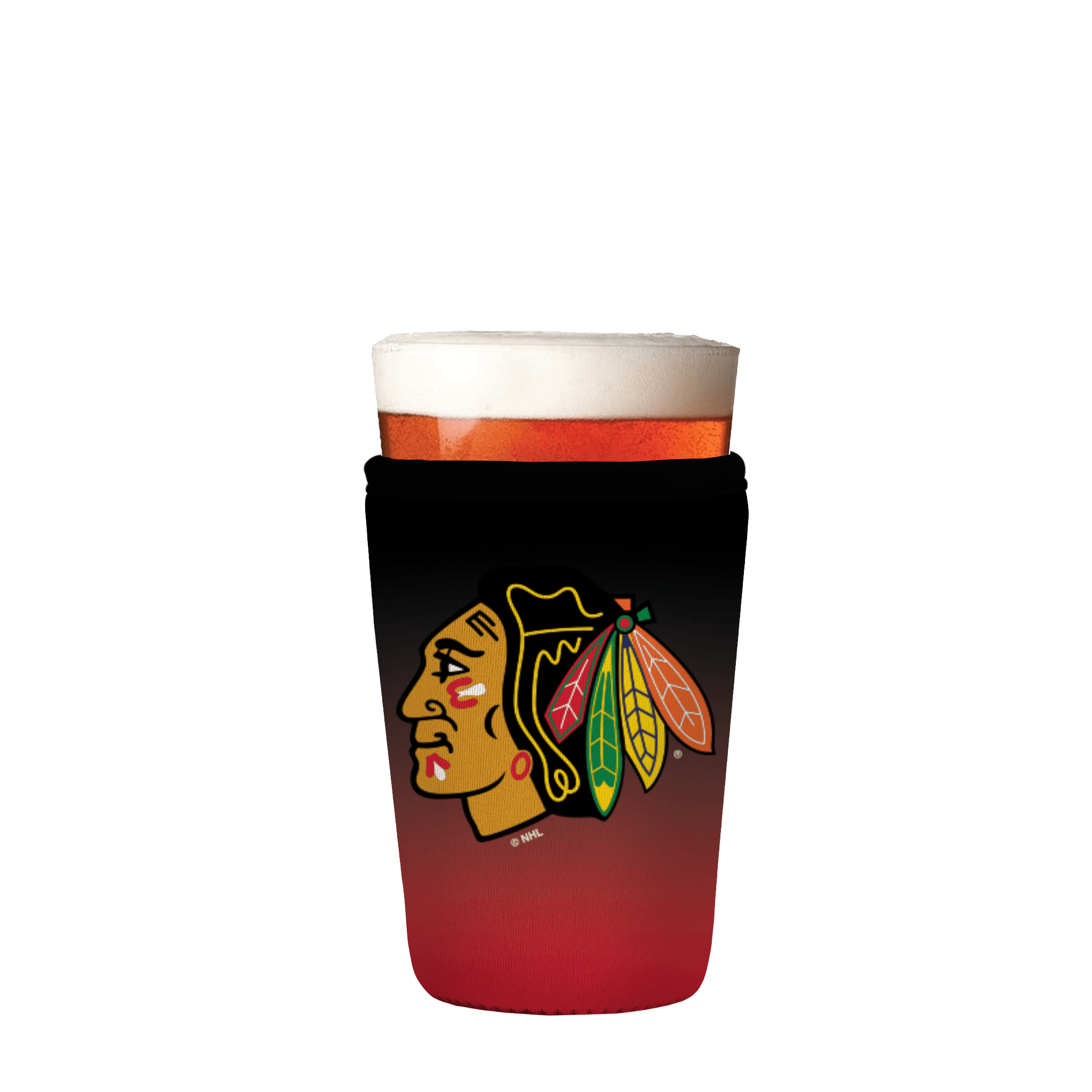 PintGlassSok NHL Chicago Blackhawks Ombre 16-20oz Pint Glass