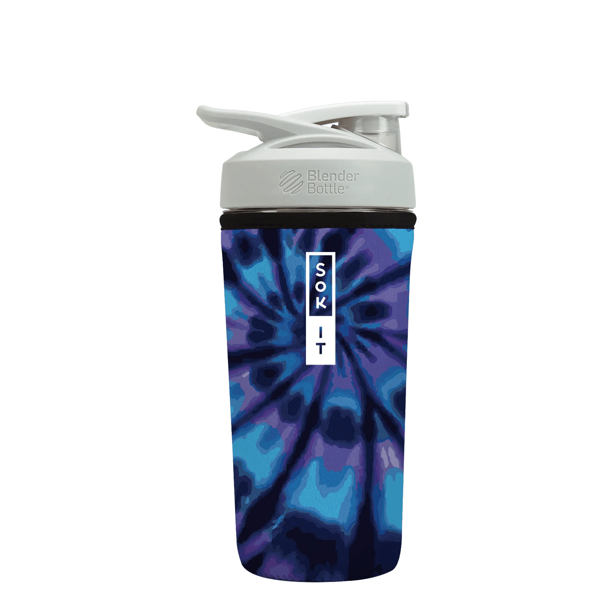 BotlSok - Blender Bottle Blue Tie Dye 28oz